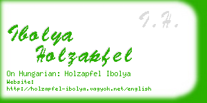 ibolya holzapfel business card